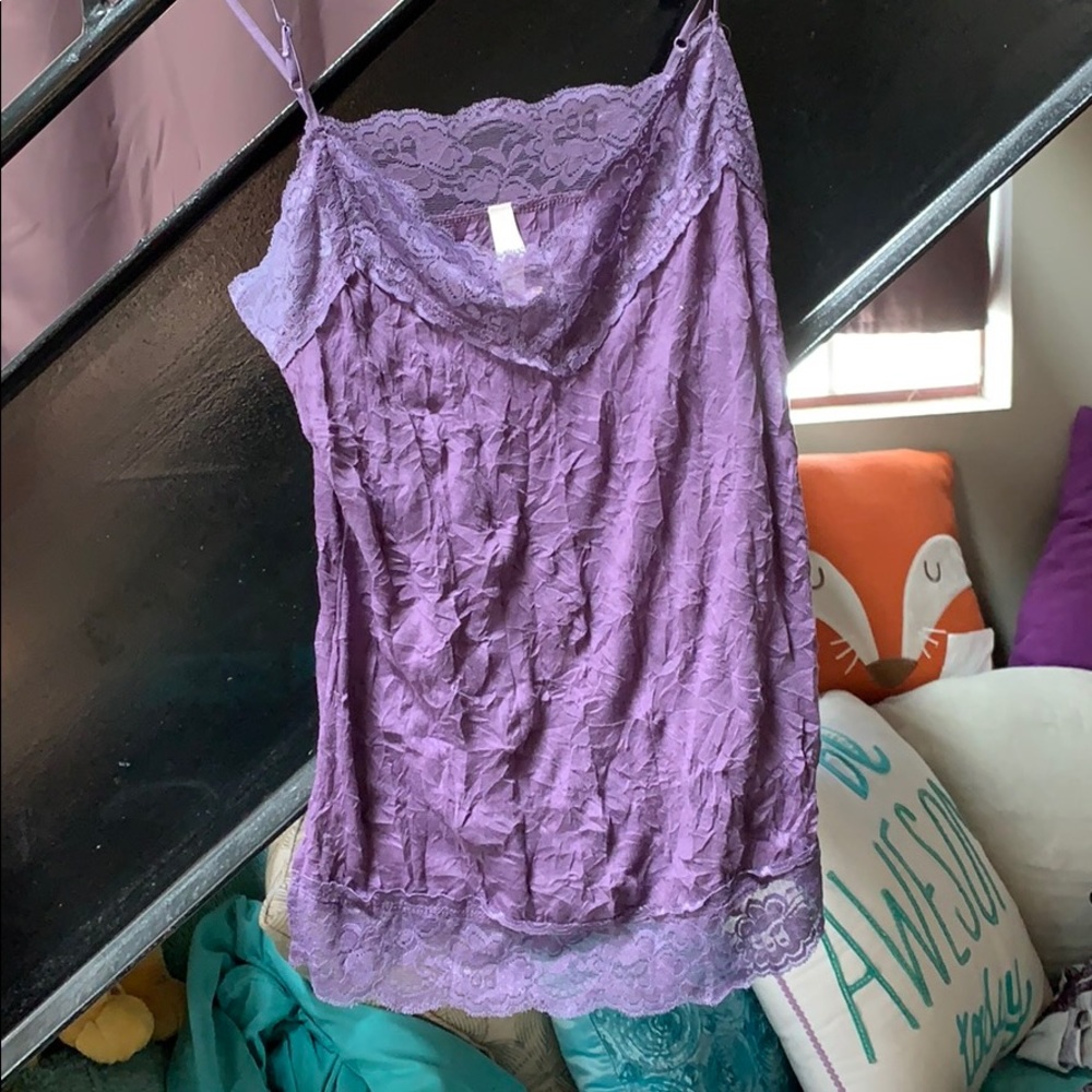 Purple lace camisole